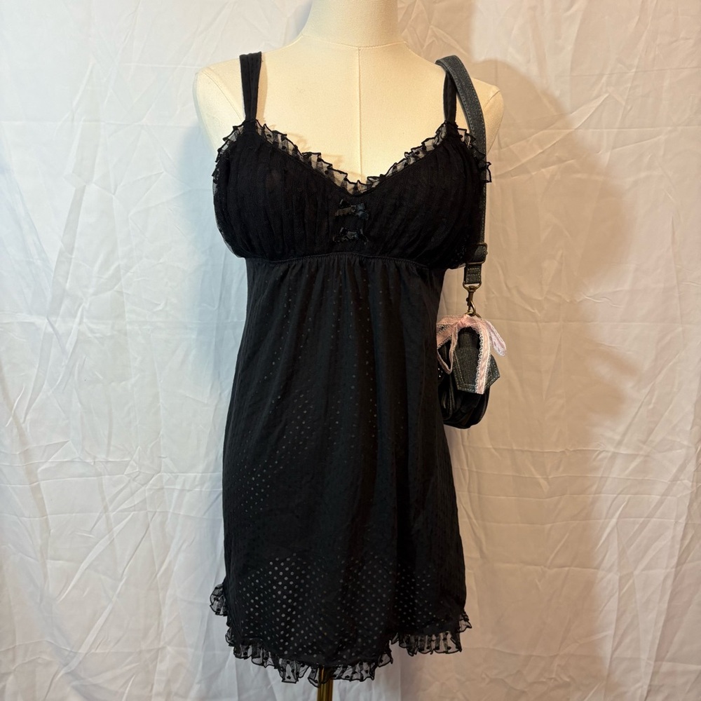 Black slip dress